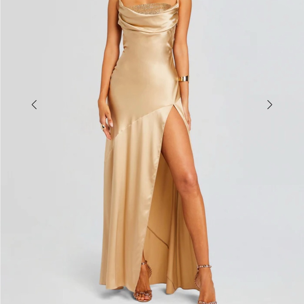 EMERY EMBELLISHED SILK DRESS
